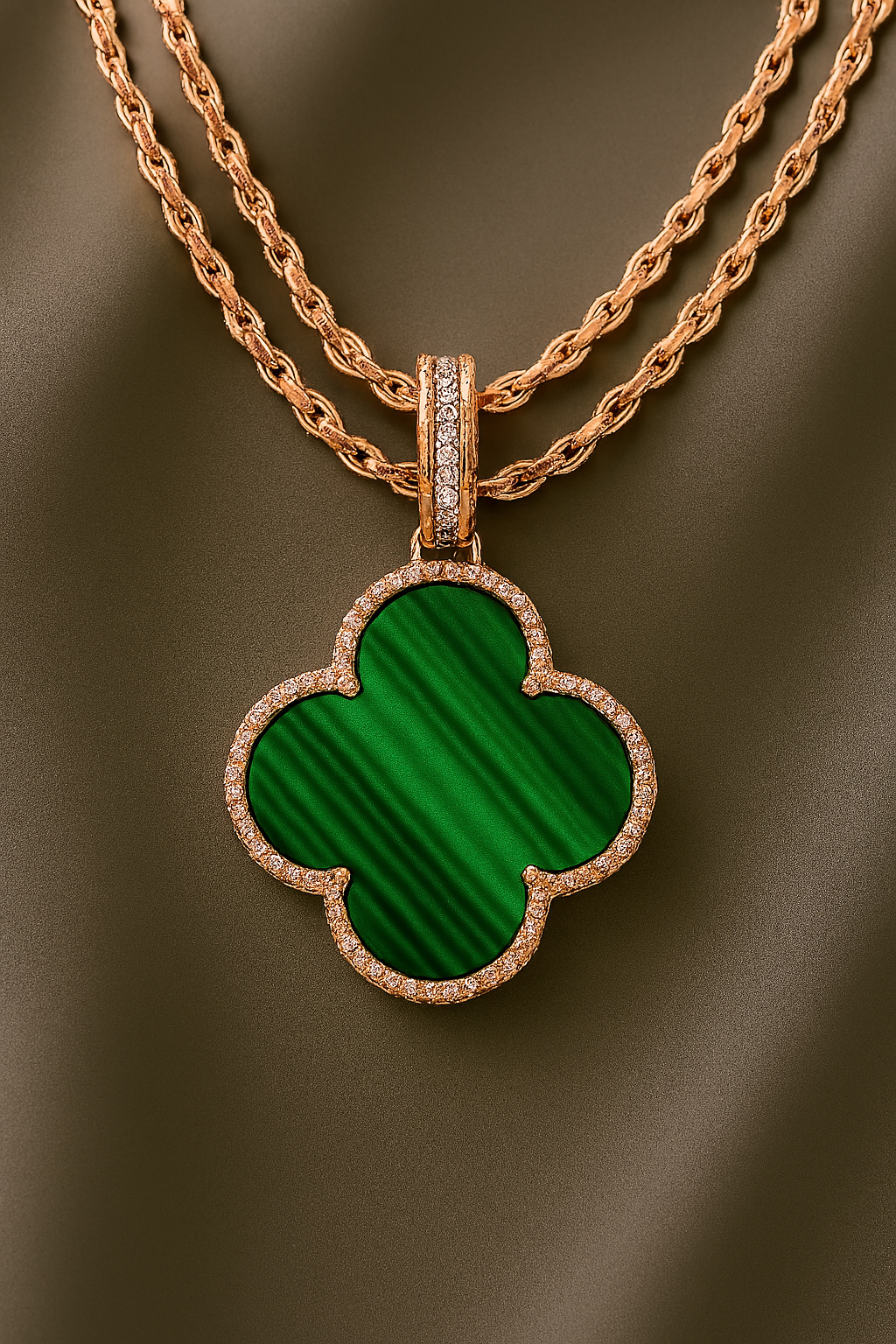 Van Cleef Style Necklace- Rose Gold (VCAN018)