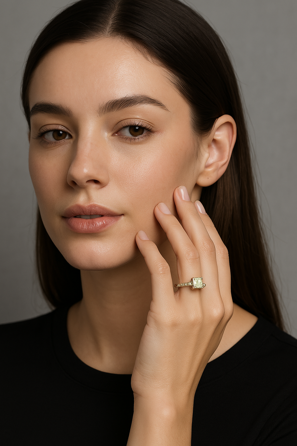Diamond- Cut 925 Silver Ring For Girls