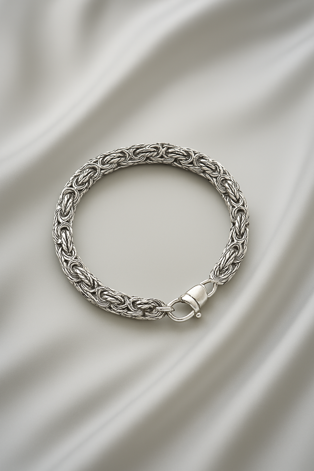 Silver Roll-Up Bracelet For Men