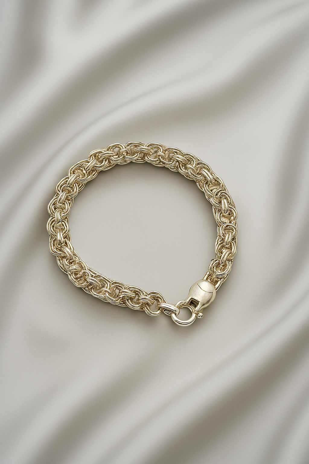 Minimalist Silver Link Bracelet For Men