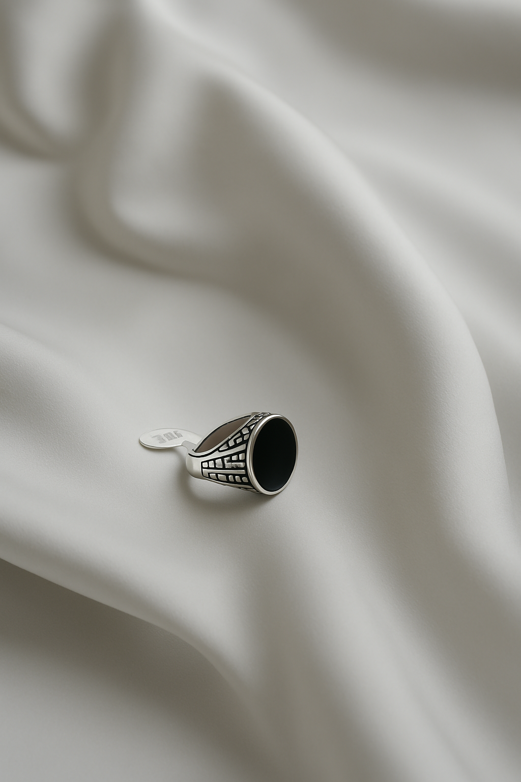 Black Stone 925 Silver Ring For Men