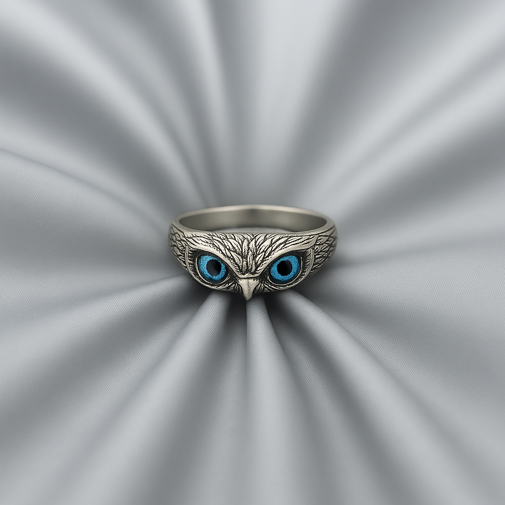 Owl Ring For Men in 925 Silver