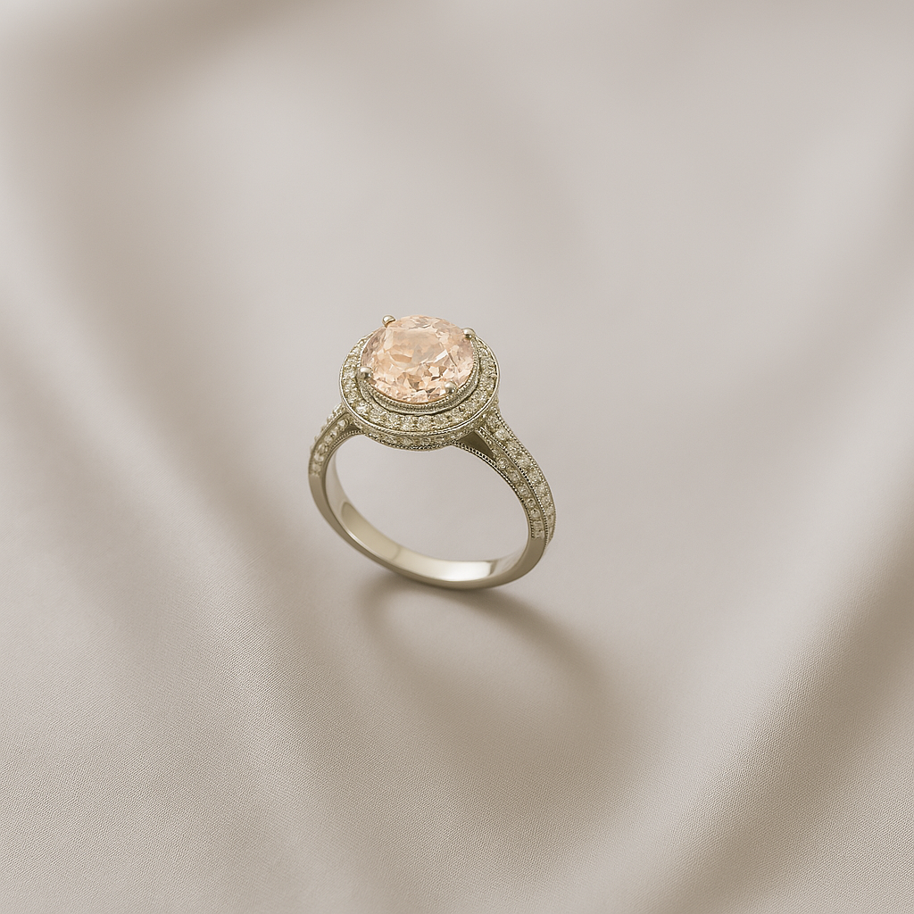 Pink Stone Ring For Girls