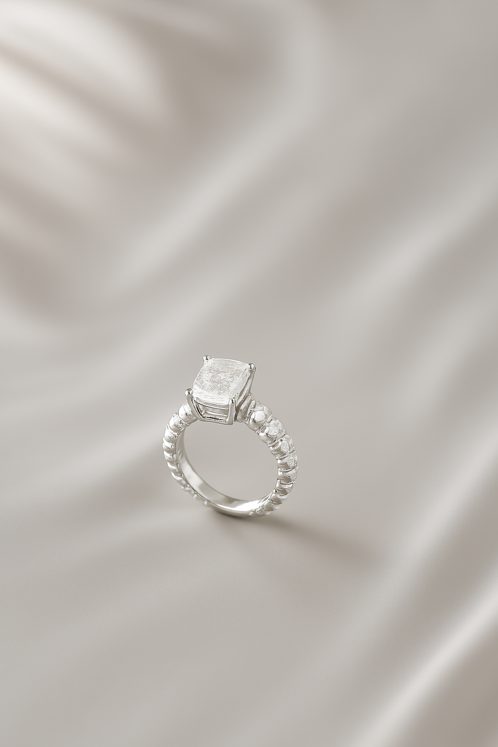 Silver Ring (with stones) For Girls