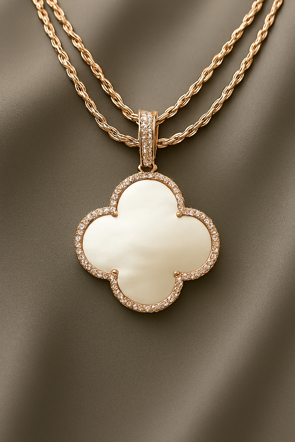 Van Cleef Style Necklace (Rose Gold Plated)