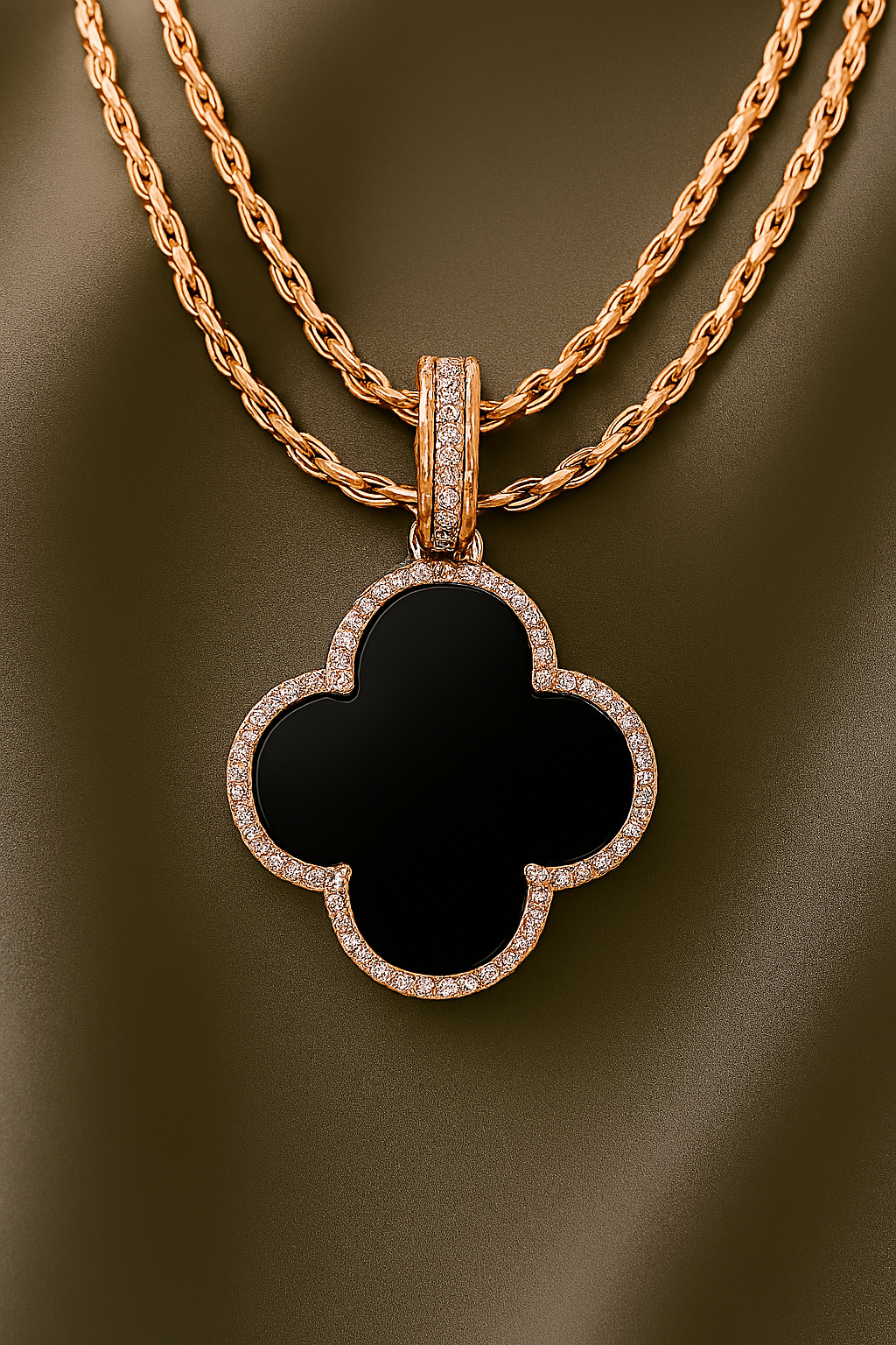 Van Cleef Style Necklace -Rose Gold (VCAN021)