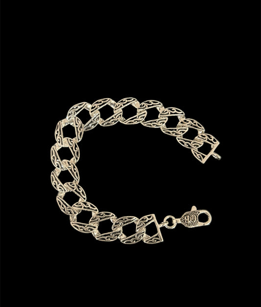 Oxidized Silver Bracelet For Men