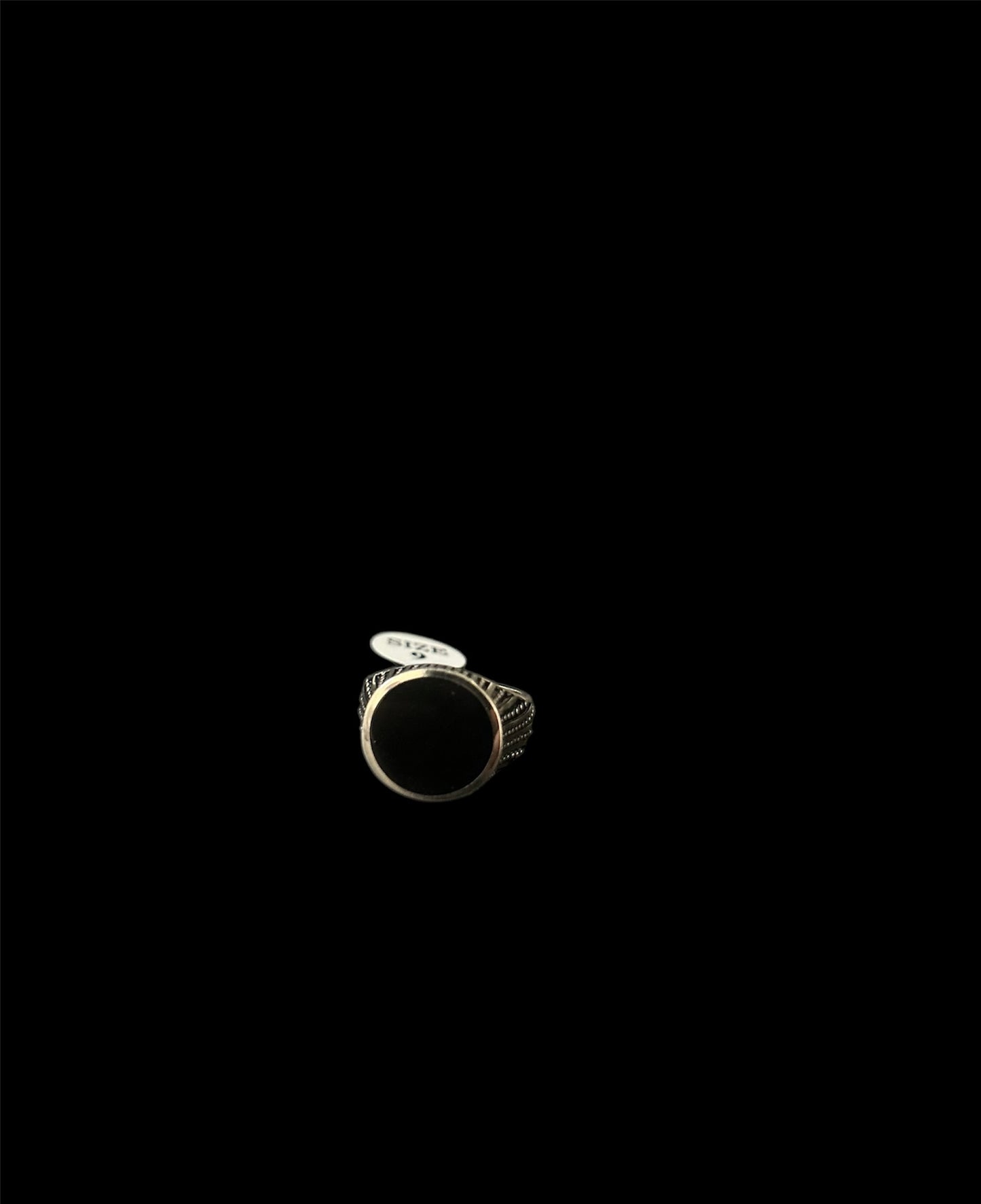 Black Stone 925 Silver Ring For Men