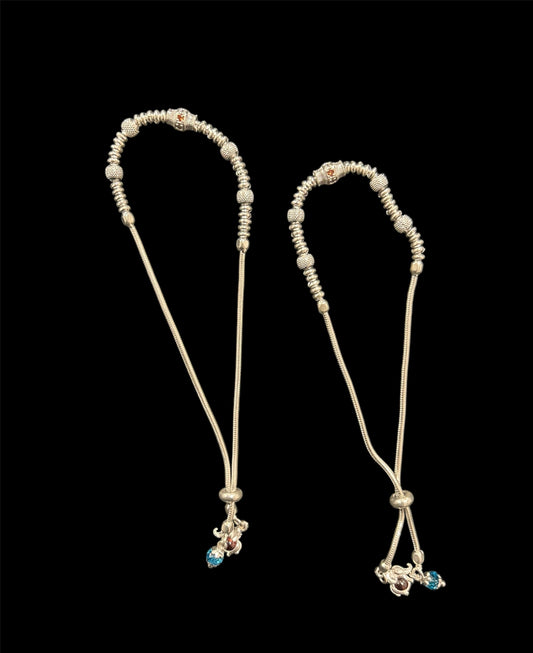 Adjustable Silver Anklets