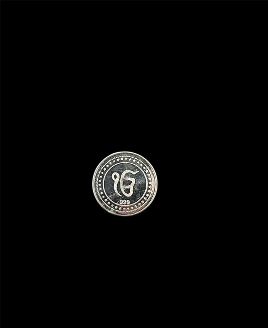 Waheguru Ji Silver Coin (Pure Silver)